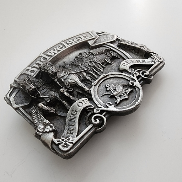 Vintage Budweiser Belt Buckle, Made in USA, Metal. Classic Western American. - Picture 2 of 7